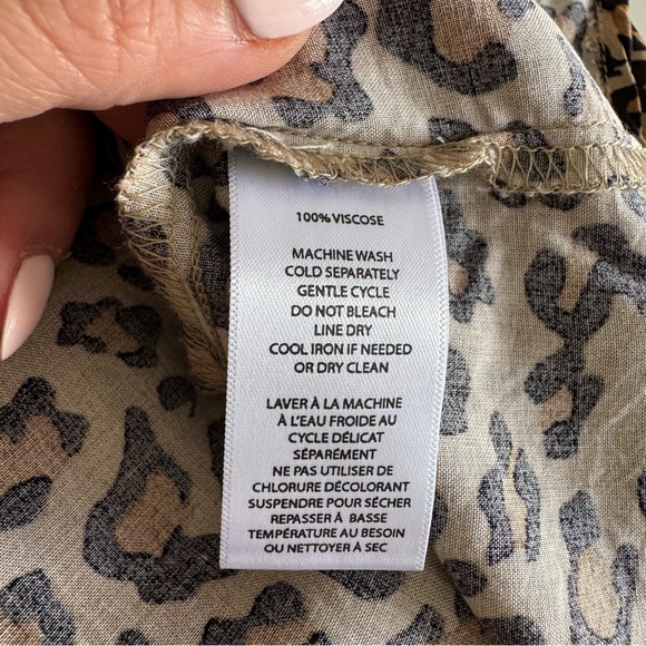 beachlunchlounge Brown Leopard Print Midi Dress Medium Flowy Capsule Beachy - Picture 13 of 15